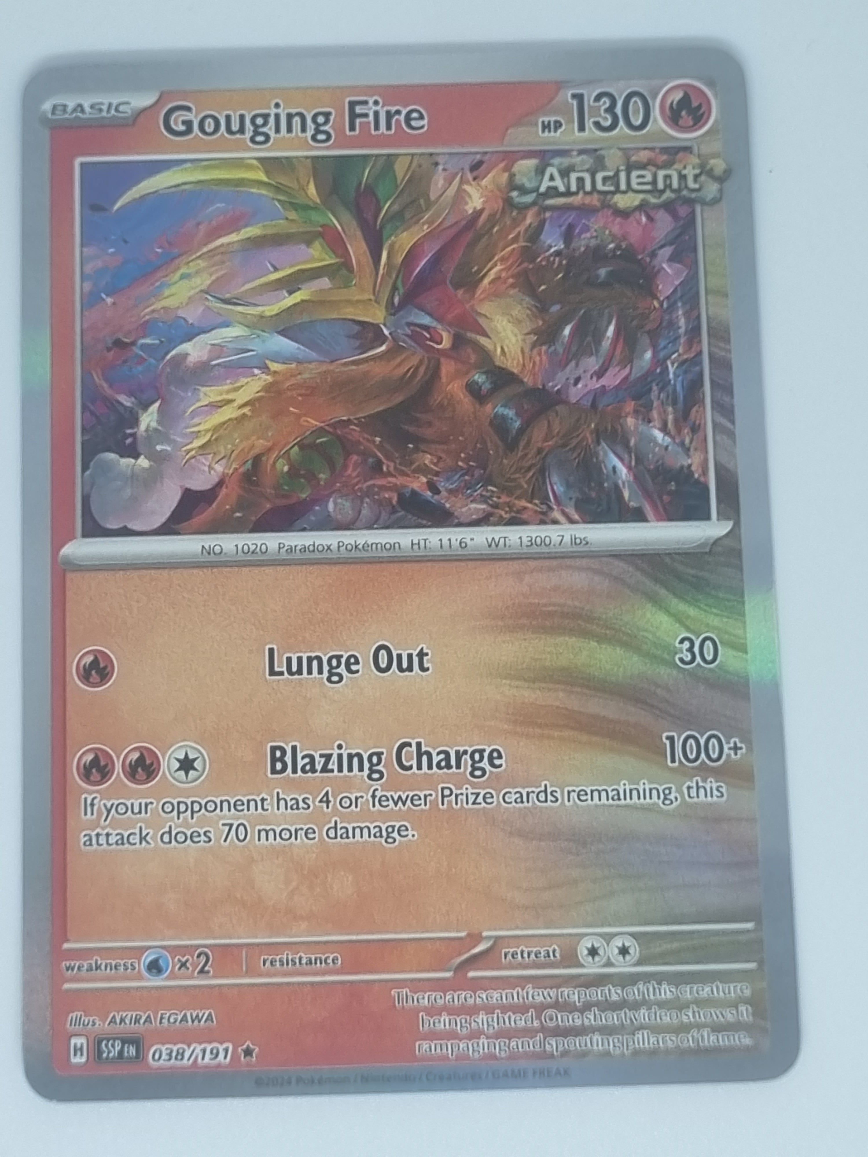 Pokemon TCG - Surging Sparks - #038/191 - Gouging Fire