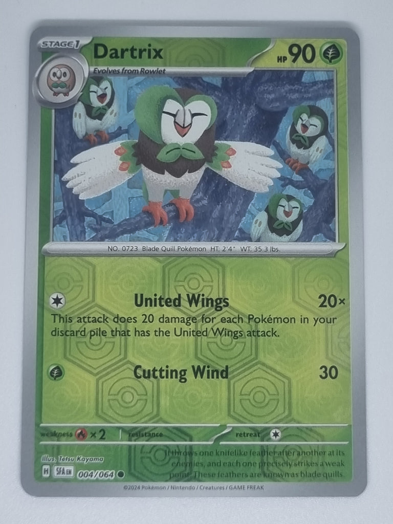 Pokemon TCG - Shrouded Fable - #004/064 - Dartrix - Reverse Holo - Common