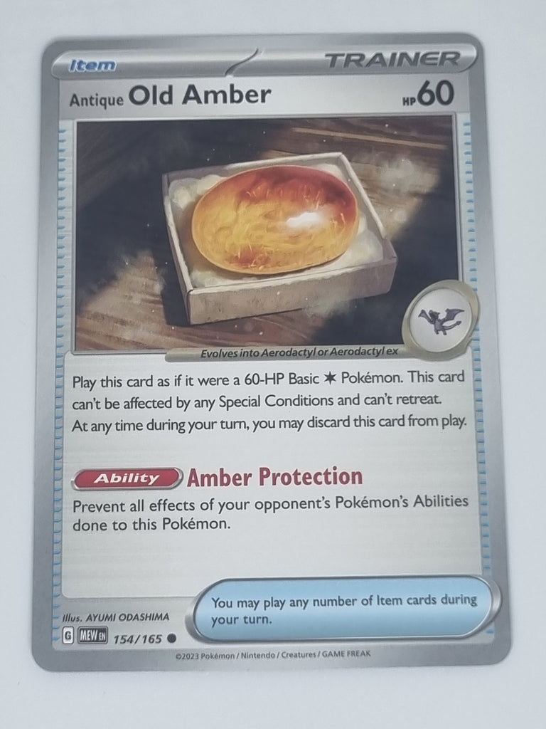 Pokemon TCG - Pokemon 151 - #154/165 - Antique Old Amber - Common