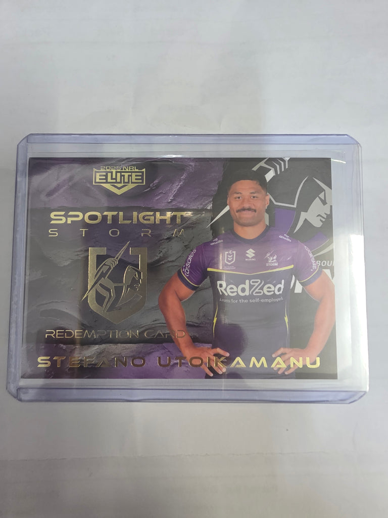 NRL25 Elite Spotlight Jersey Patch Signature Book #SS04 Stefano Utoikamanu 22/51
