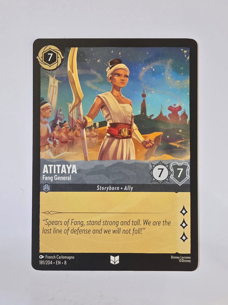 lorcana reign of jafar chase cards Disney Lorcana Reign of Jafar | Atitaya Fang General | #181