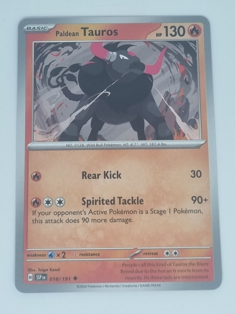 Pokemon TCG - Surging Sparks - #018/191 - Paldean Tauros - Uncommon