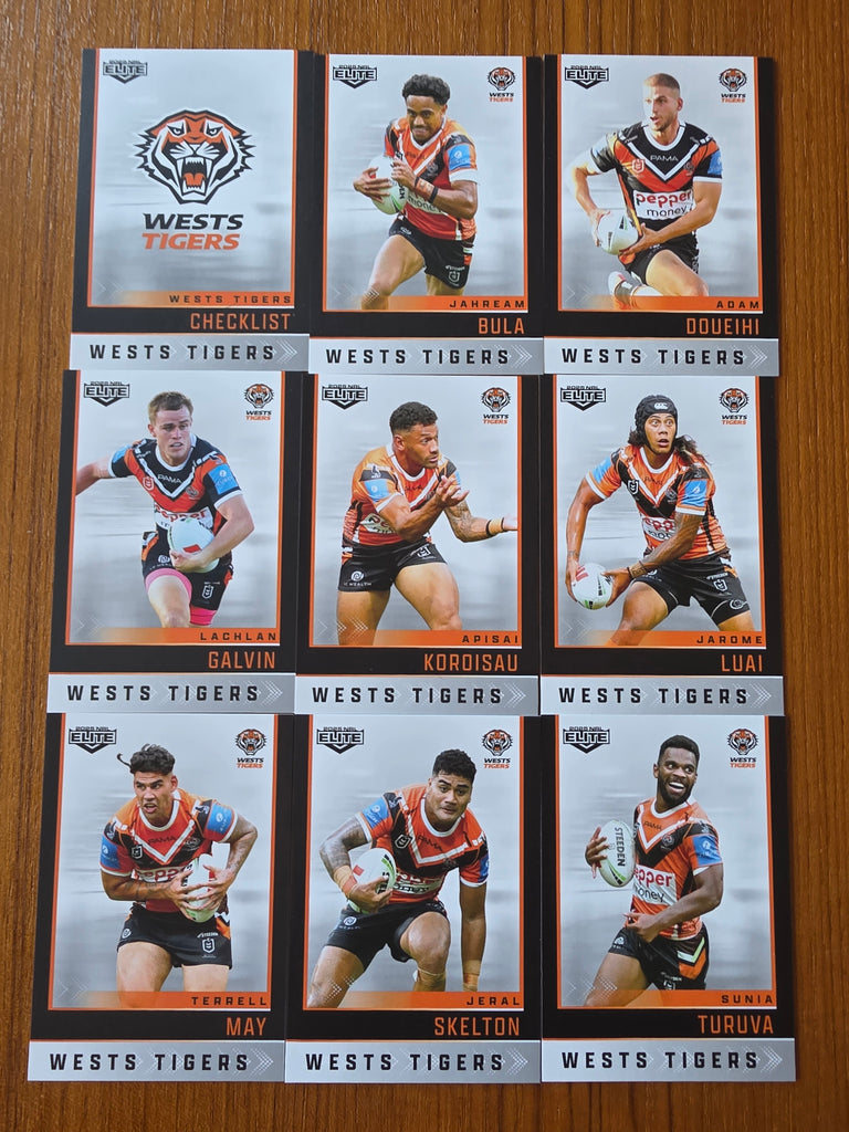 NRL 2025 Elite | Base Team Set 9 Cards |Tigers