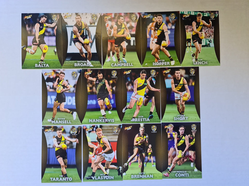 AFL Footy Stars 2025 | Complete Base Team Set | Richmond Tigers | 13 Cards