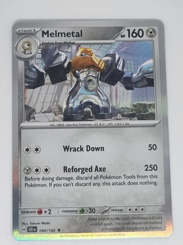 Pokemon TCG - Stellar Crown - #104/142 - Melmetal - Rare Funporium Pokemon TCG - Stellar Crown - #104/142 - Melmetal - Rare Funporium