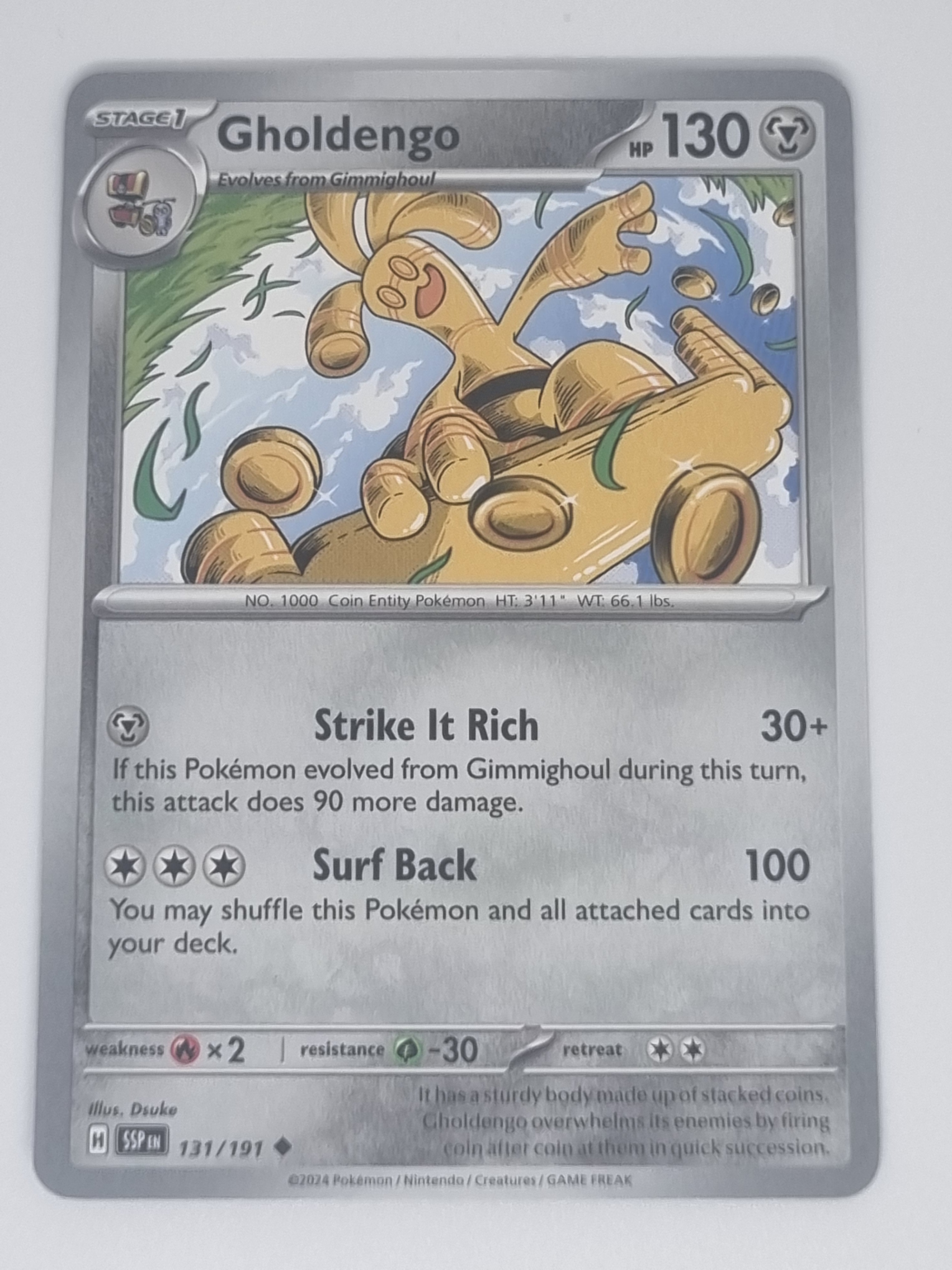 Pokemon TCG - Surging Sparks - #131/191 - Gholdengo - Uncommon  Funporium
