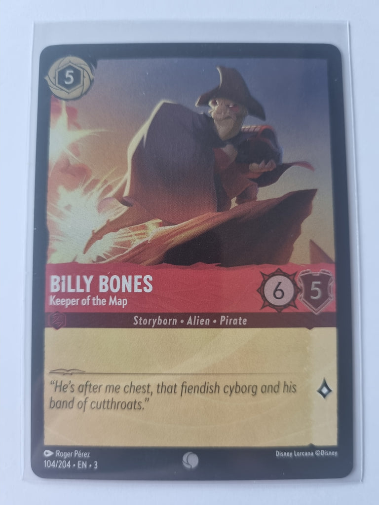 Into the Inklands FOIL Billy Bones - Keeper of the Map 104/204 Common