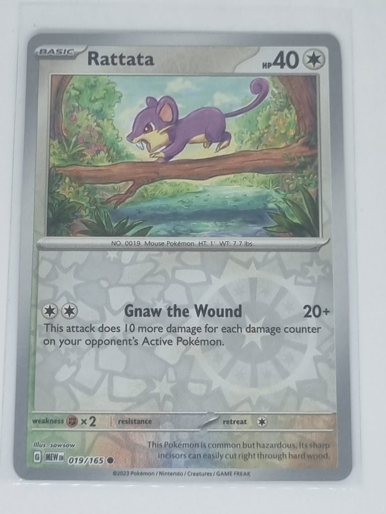 Pokemon TCG - Pokemon 151 - #019/165 - Reverse Holo - Rattata - Common