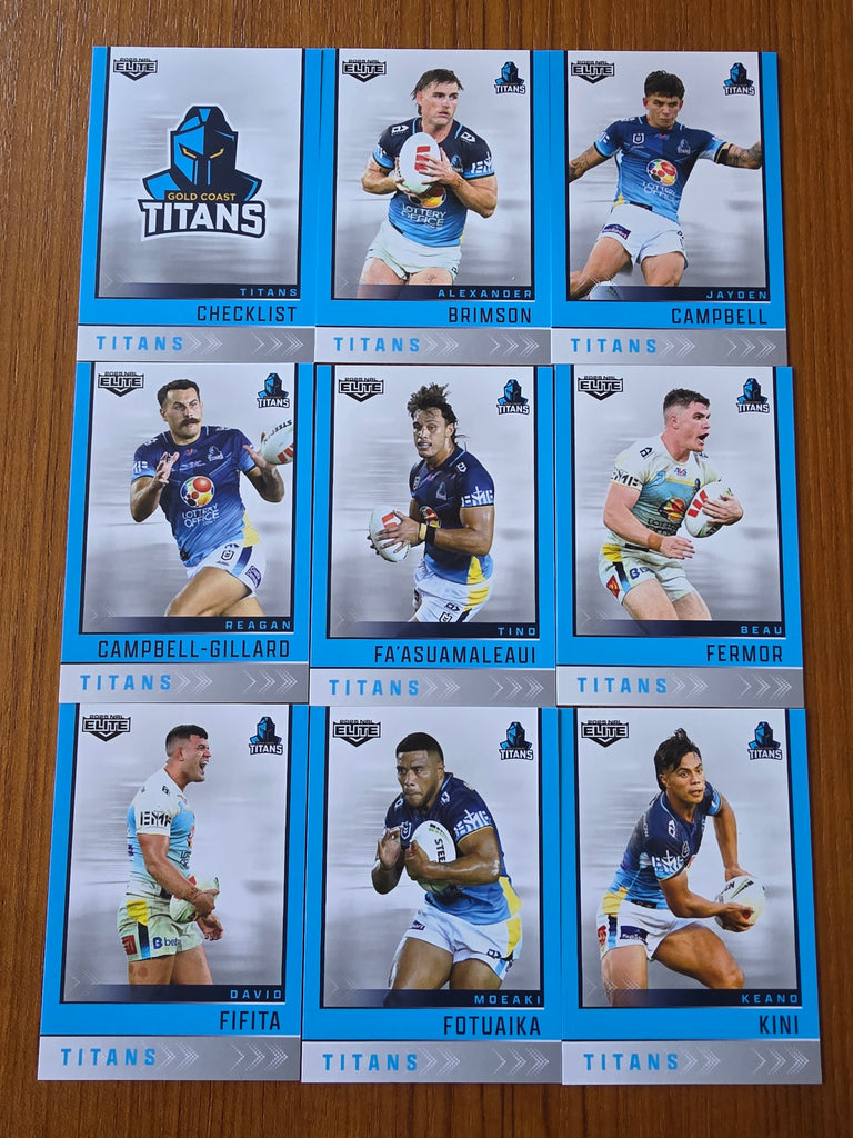 NRL 2025 Elite | Base Team Set 9 Cards | Titans