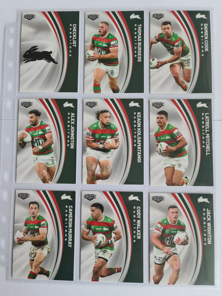 2024 Elite NRL - Base Team Set 9 Cards - Rabbitohs