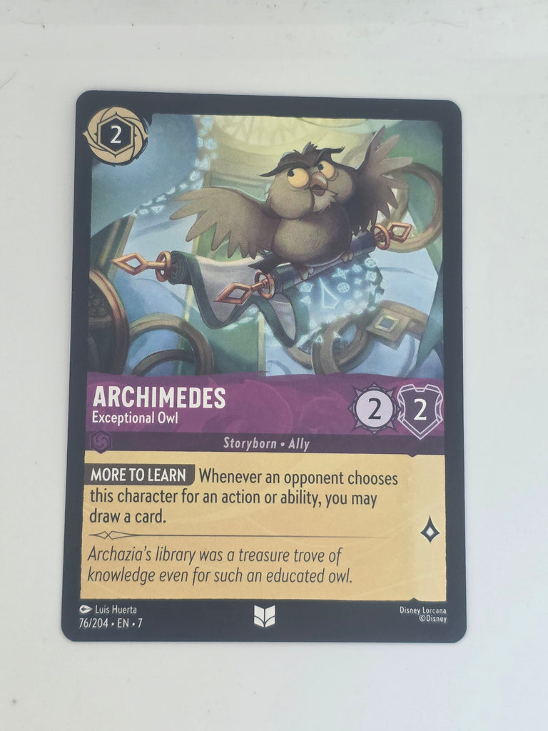 Lorcana | Archazia's Island | #76/204 | Archimedes - Exceptional Owl | Uncommon