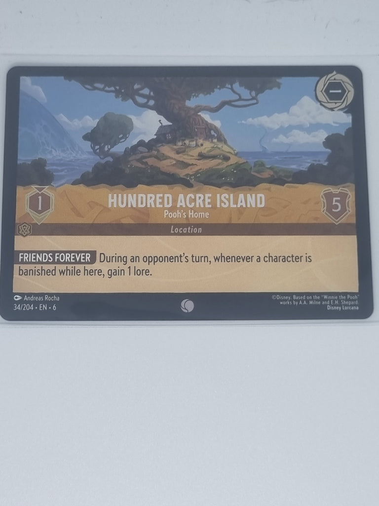 Lorcana Azurite Sea - COLDFOIL - Hundred Acre Island - Pooh's Home 34/204 Common