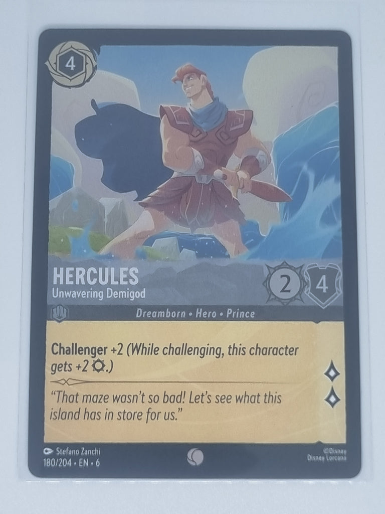 Lorcana Azurite Sea - COLDFOIL - Hercules - Unwavering Demigod - #180/204 Common