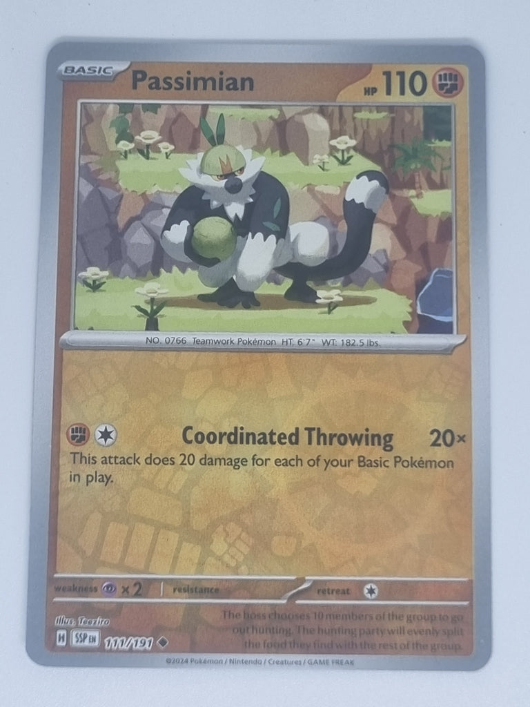 Pokemon TCG - Surging Sparks - #111/191 - Reverse Holo - Passimian - Uncommon