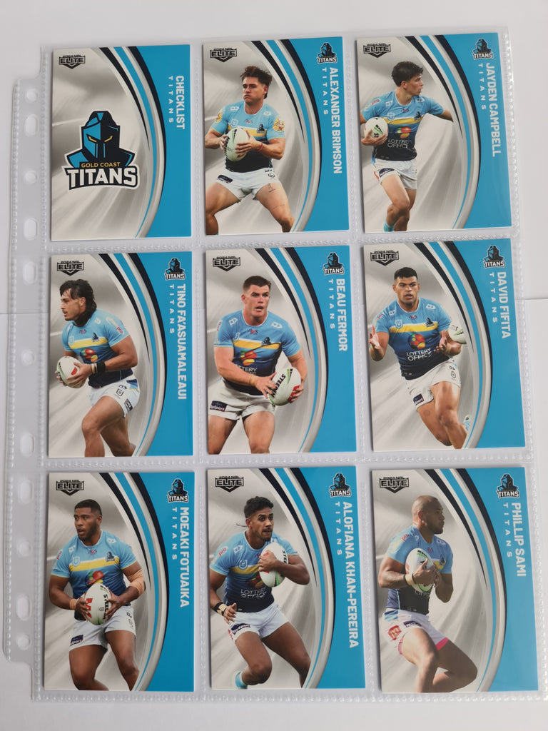 2024 Elite NRL - Base Team Set 9 Cards - Titans