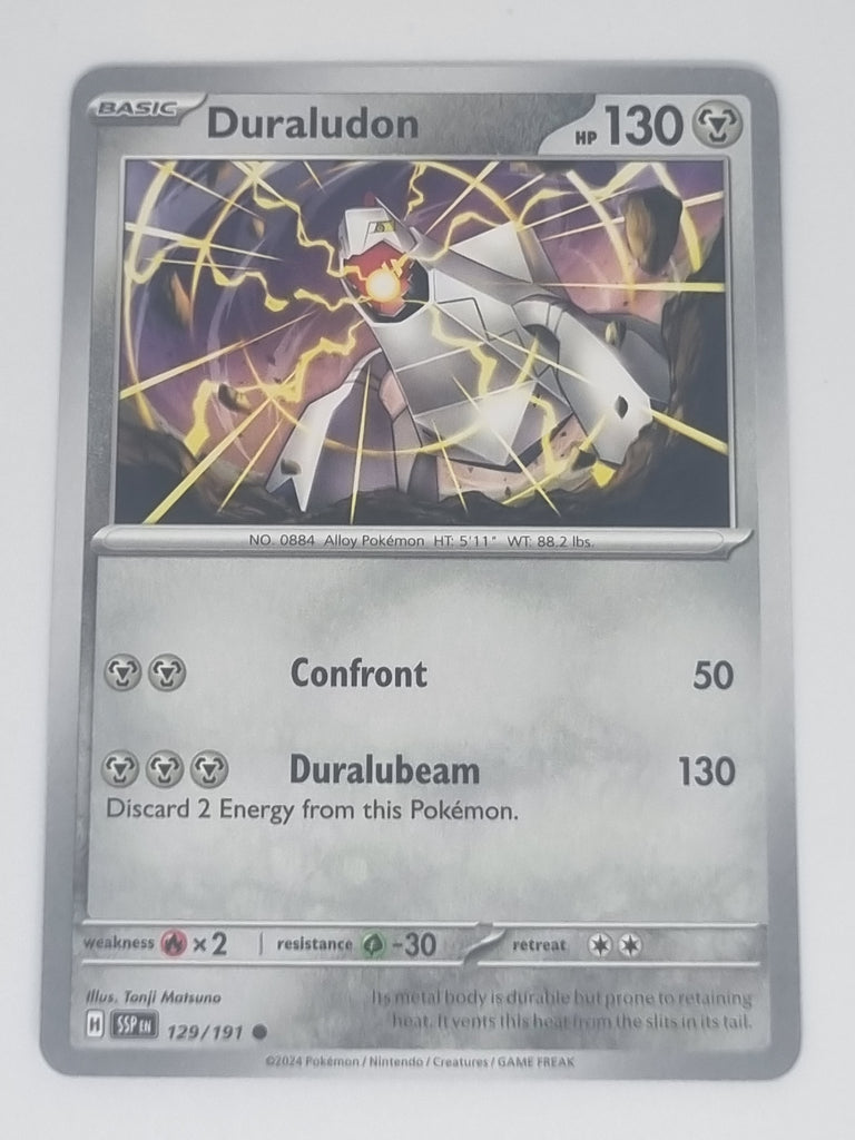 Pokemon TCG - Surging Sparks - #129/191 - Duraludon - Common Funporium Pokemon TCG - Surging Sparks - #129/191 - Duraludon - Common Funporium