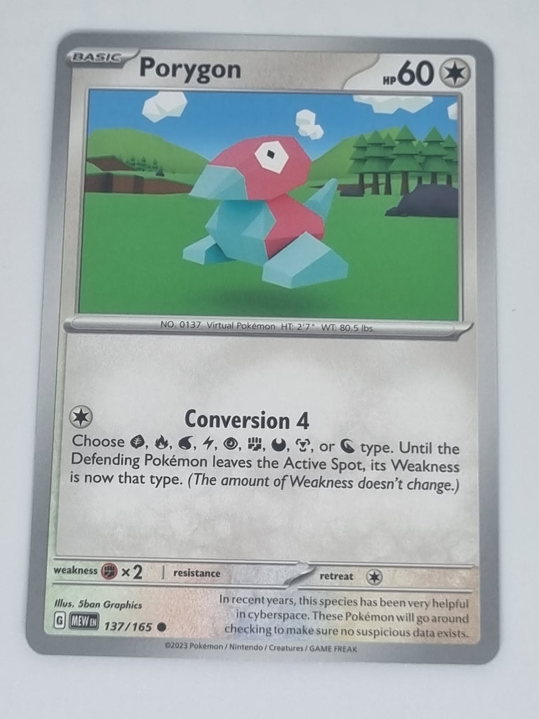 Pokemon TCG - Pokemon 151 - #137/165 - Porygon - Common