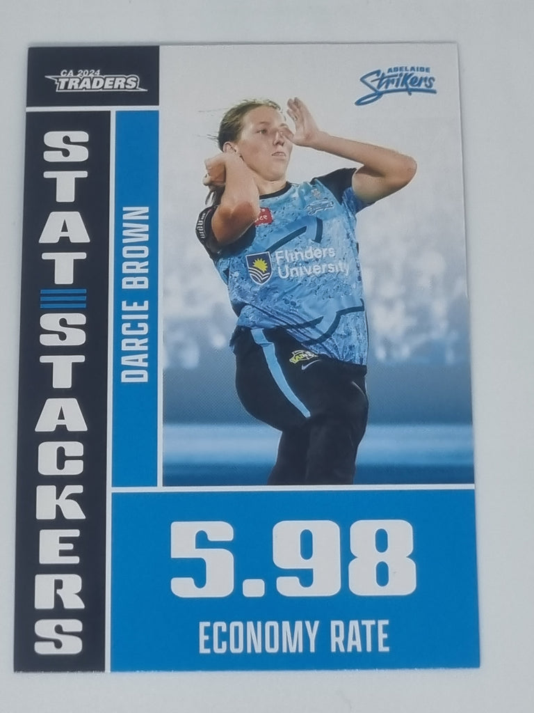 2024-25 LUXE Cricket - Stat Stackers - #SS11 - Darcie Brown - Strikers