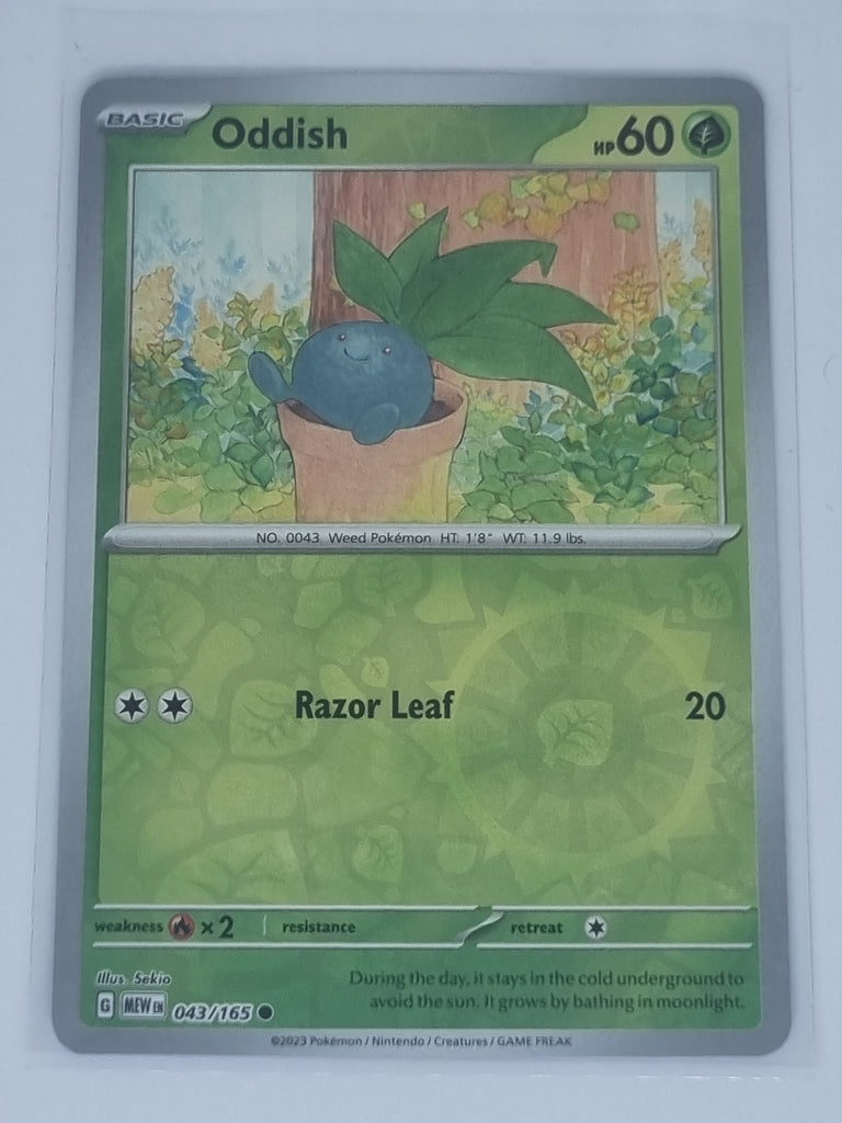 Pokemon TCG - Pokemon 151 - #043/165 - Reverse Holo - Oddish - Common