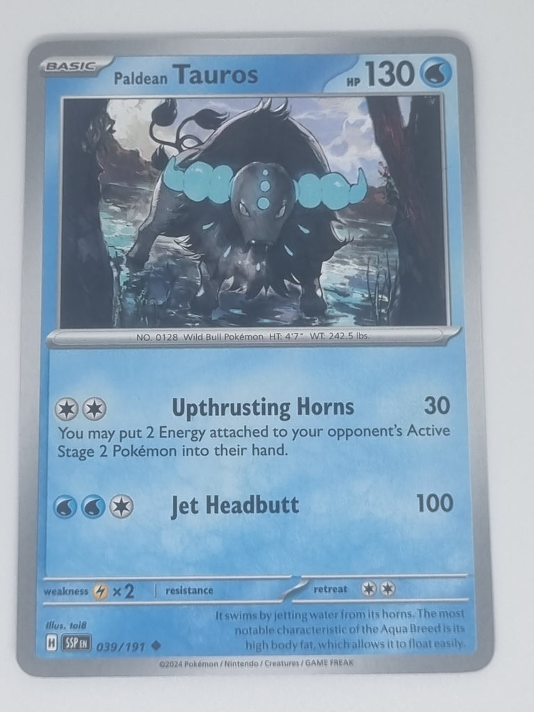 Pokemon TCG - Surging Sparks - #039/191 - Paldean Tauros - Uncommon