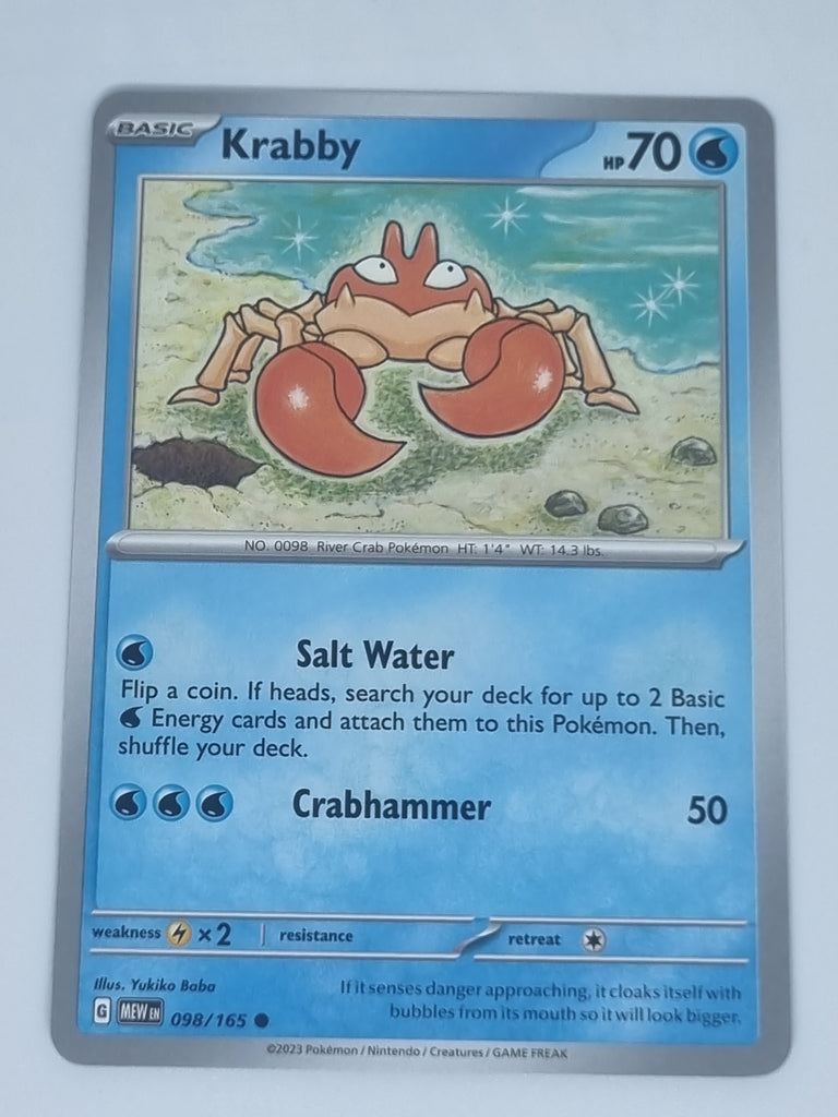 Pokemon TCG - Pokemon 151 - #098/165 - Krabby - Common