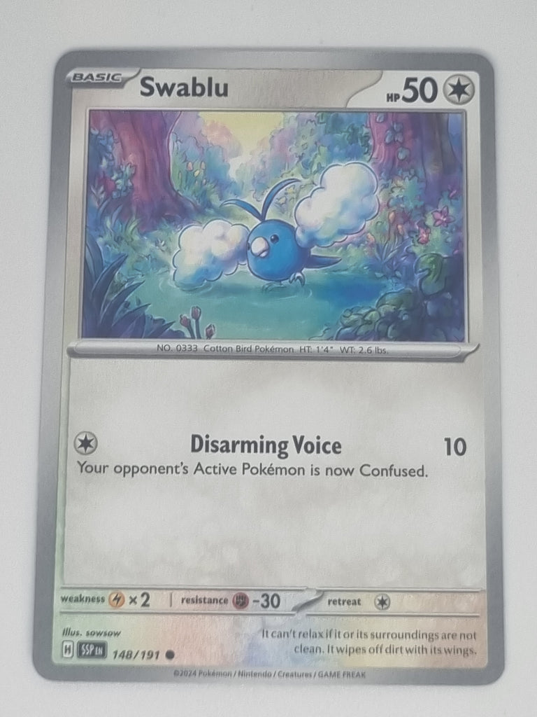 Pokemon TCG - Surging Sparks - #148/191 - Swablu - Common