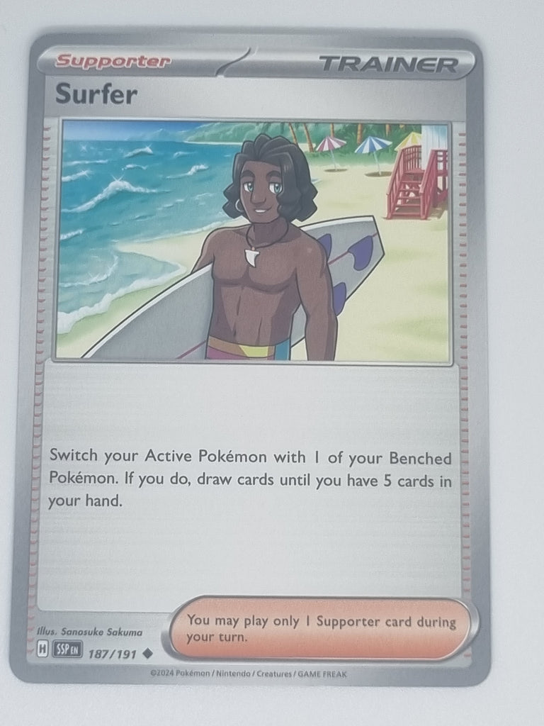 Pokemon TCG - Surging Sparks - #187/191 - Surfer - Uncommon