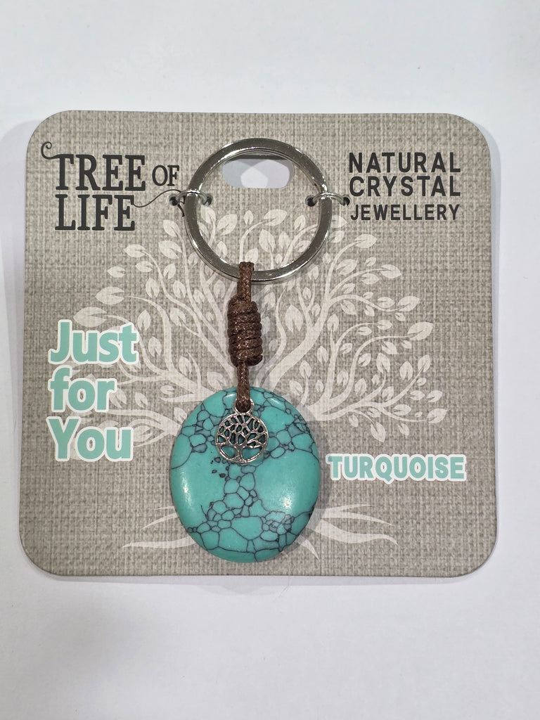 Tree of Life | Just For You | Turquoise Keyring | Natural Crystal Jewellery