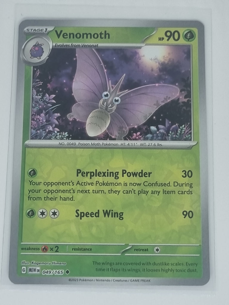 Pokemon TCG - Pokemon 151 - #049/165 - Reverse Holo - Venomoth - Uncommon