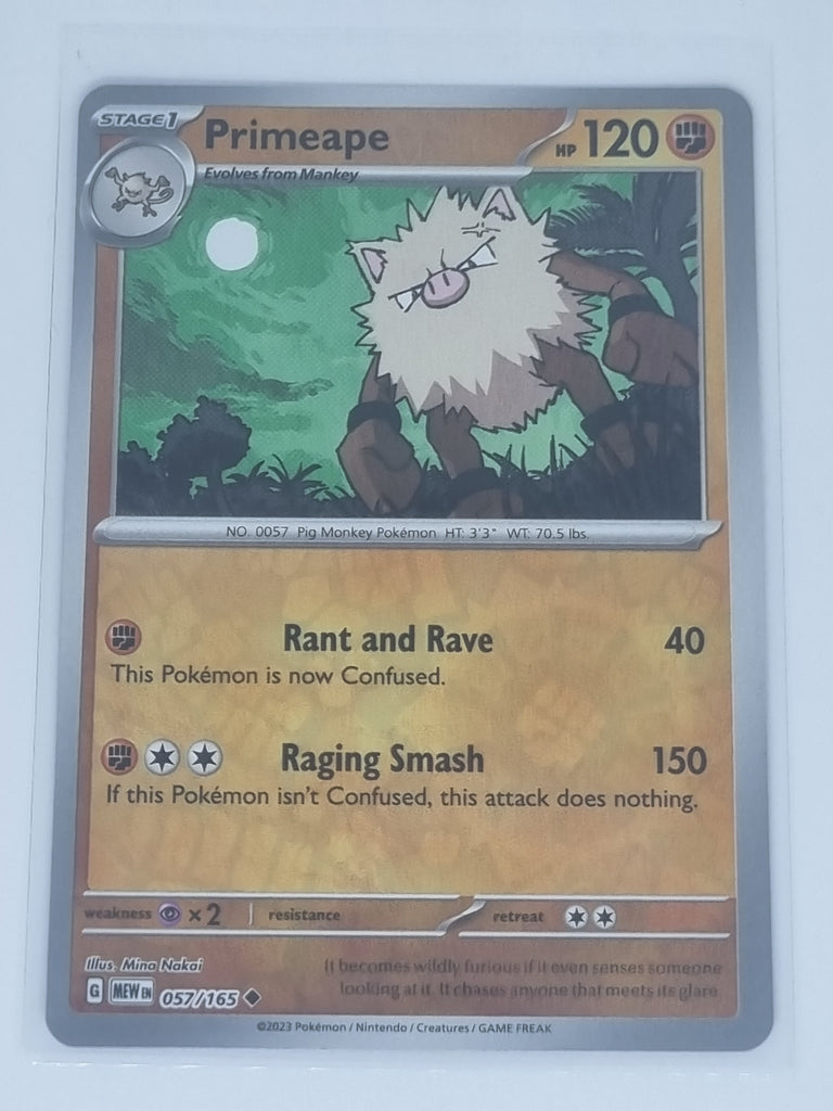 Pokemon TCG - Pokemon 151 - #057/165 - Reverse Holo - Primeape - Uncommon