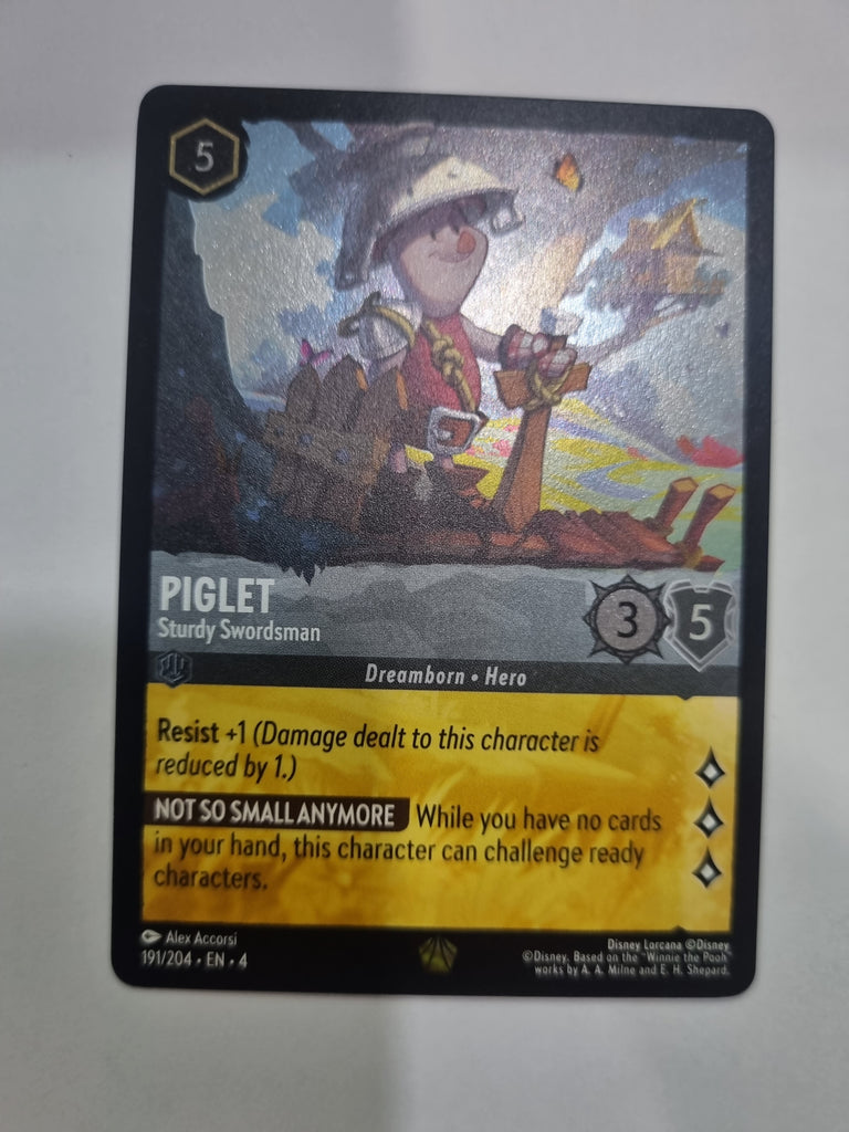 Ursula's Return - FOIL - Piglet - Sturdy Swordsman - 191/204 - Legendary