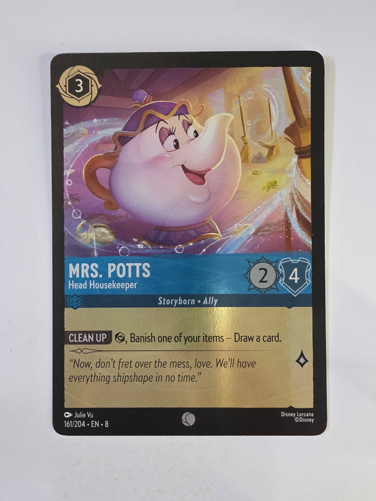 Disney Lorcana Reign of Jafar | Coldfoil | Mrs Potts Head Housekeeper | #161 | Common