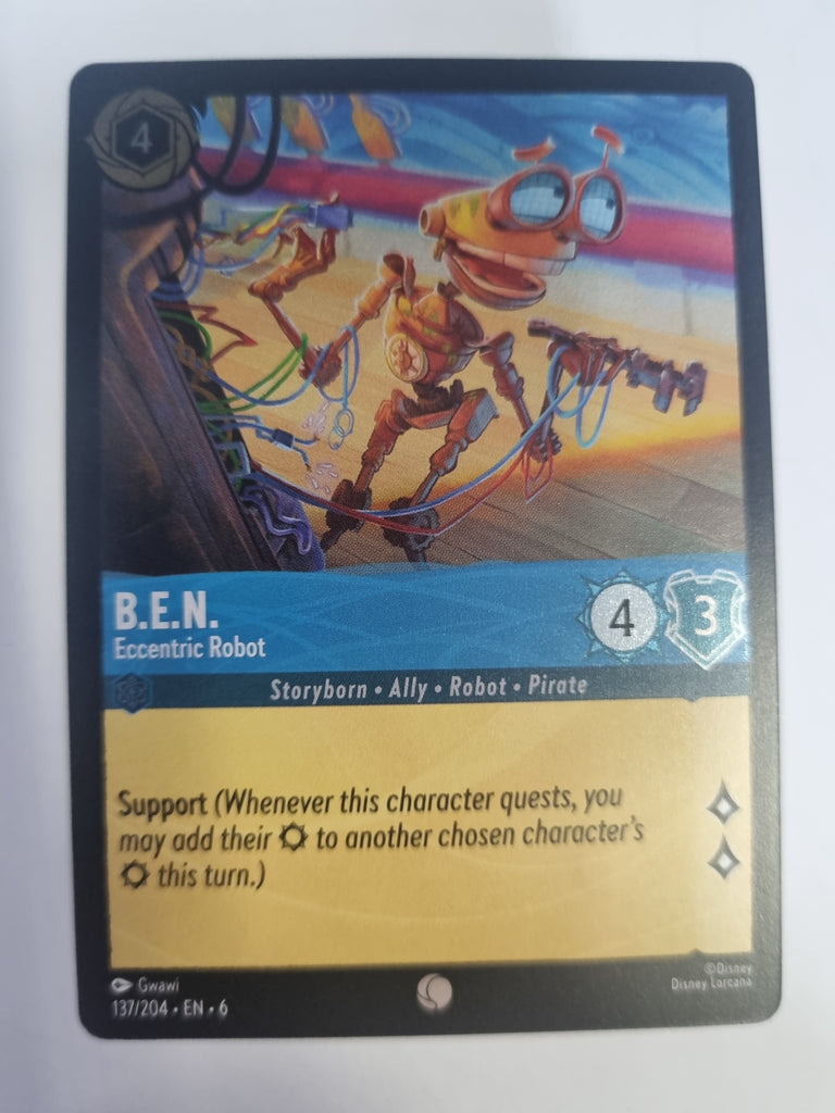 Lorcana Azurite Sea - COLDFOIL - B.E.N. - Eccentric Robot - #137/204 - Common