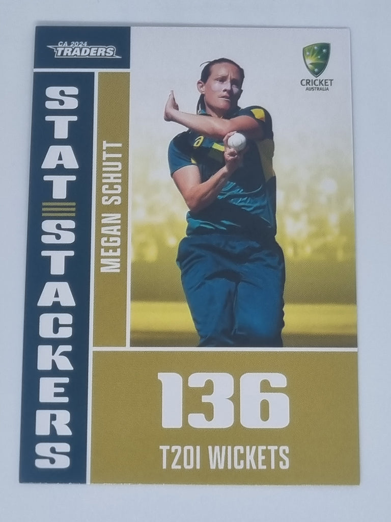 2024-25 LUXE Cricket - Stat Stackers - #SS07 - Megan Schutt - Australia Women's