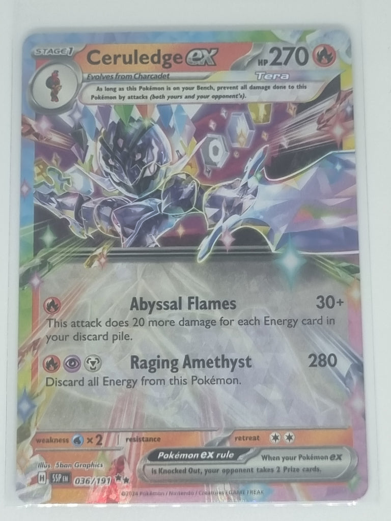 Pokemon TCG - Surging Sparks - #036/191 - Ceruledge EX - Double Rare