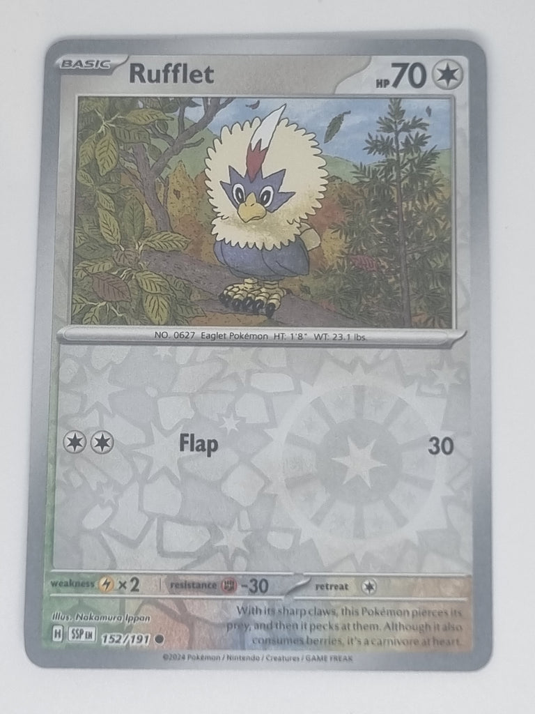 Pokemon TCG - Surging Sparks - #152/191 - Reverse Holo - Rufflet - Common