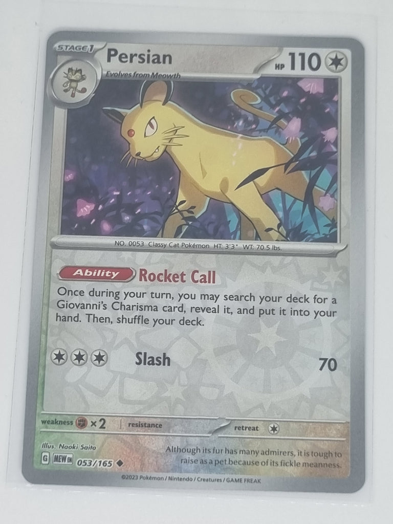 Pokemon TCG - Pokemon 151 - #053/165 - Reverse Holo - Persian - Uncommon