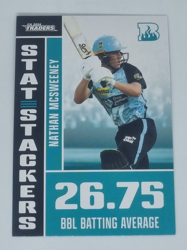 2024-25 LUXE Cricket - Stat Stackers - #SS14 - Nathan McSweeney - Heat