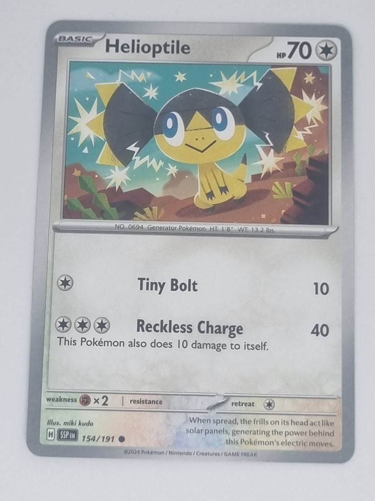 Pokemon TCG - Surging Sparks - #154/191 - Helioptile - Common