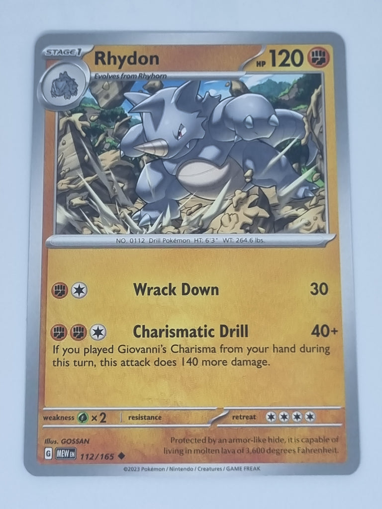 Pokemon TCG - Pokemon 151 - #112/165 - Rhydon - Uncommon