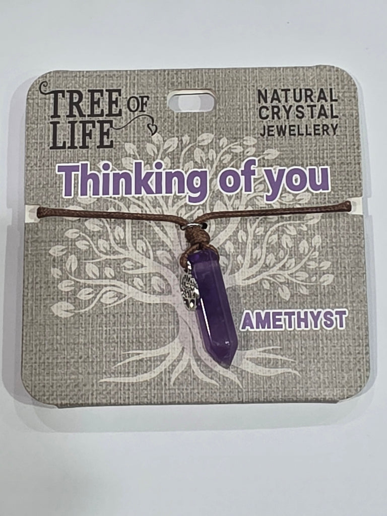 Tree of Life | Thinking of You | Amethyst Necklace | Natural Crystal Jewellery