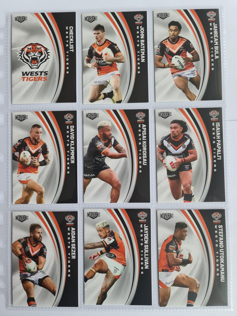 2024 Elite NRL - Base Team Set 9 Cards - Tigers