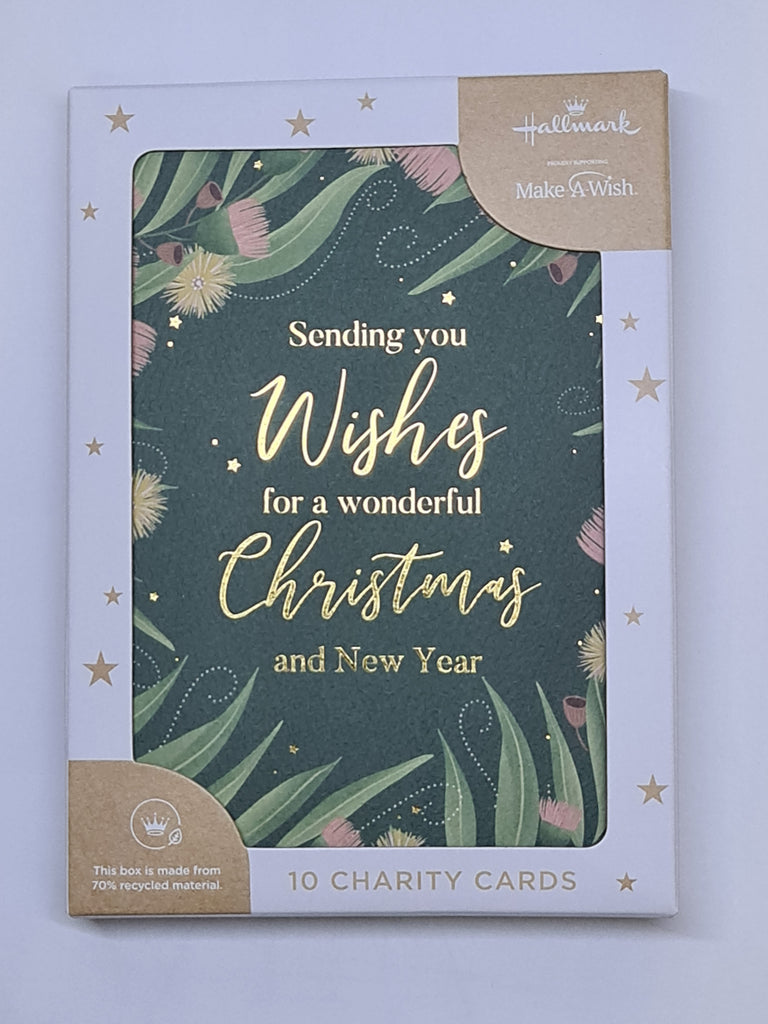 Hallmark Charity Boxed Christmas Cards | 10 Cards 1 Design | Australian Eucalyptus