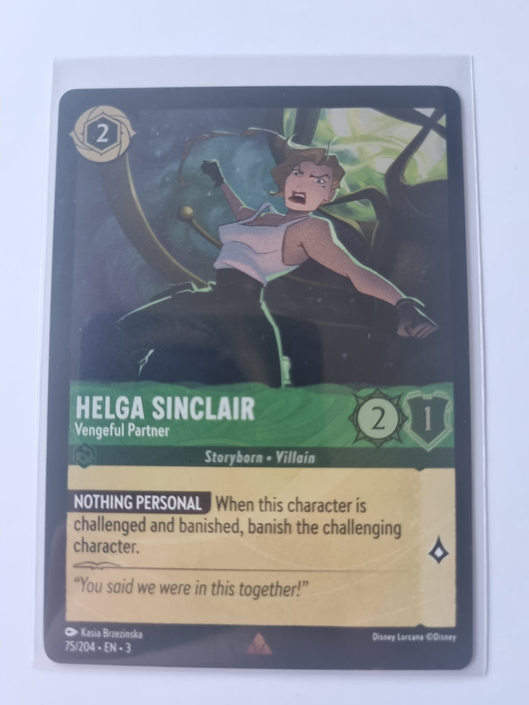 Into the Inklands FOIL Helga Sinclair - Vengeful Partner 75/204 - Rare