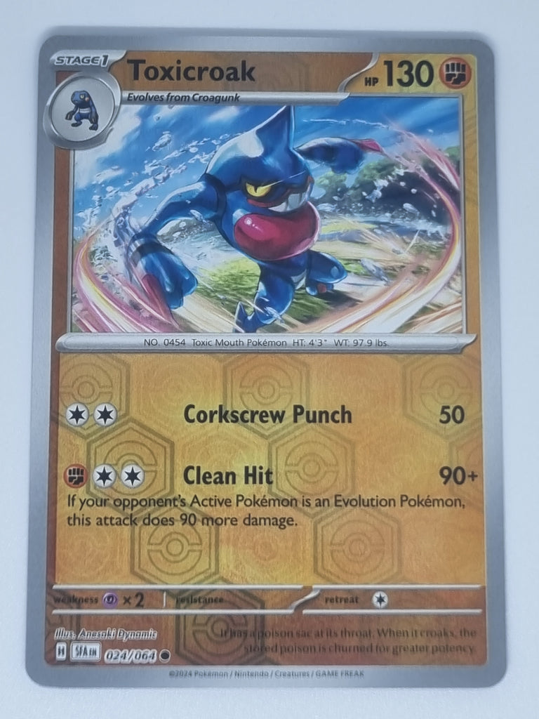 Pokemon TCG - Shrouded Fable - #024/064 - Toxicroak - Reverse Holo - Common