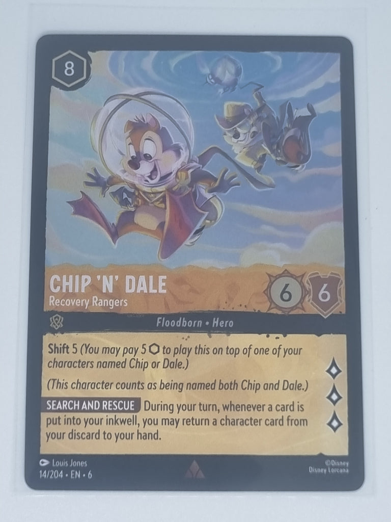 Lorcana Azurite Sea - COLDFOIL - Chip 'N' Dale - Recovery Rangers - #14/204 Rare