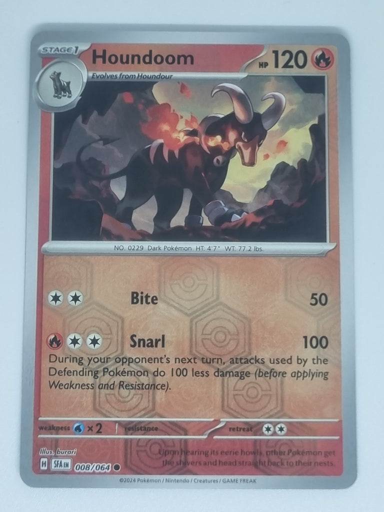 Pokemon TCG - Shrouded Fable - #008/064 - Houndoom - Reverse Holo - Common