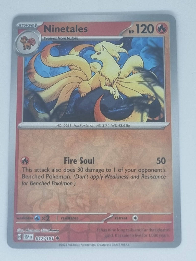 Pokemon TCG - Surging Sparks - #017/191 - Reverse Holo - Ninetales - Uncommon