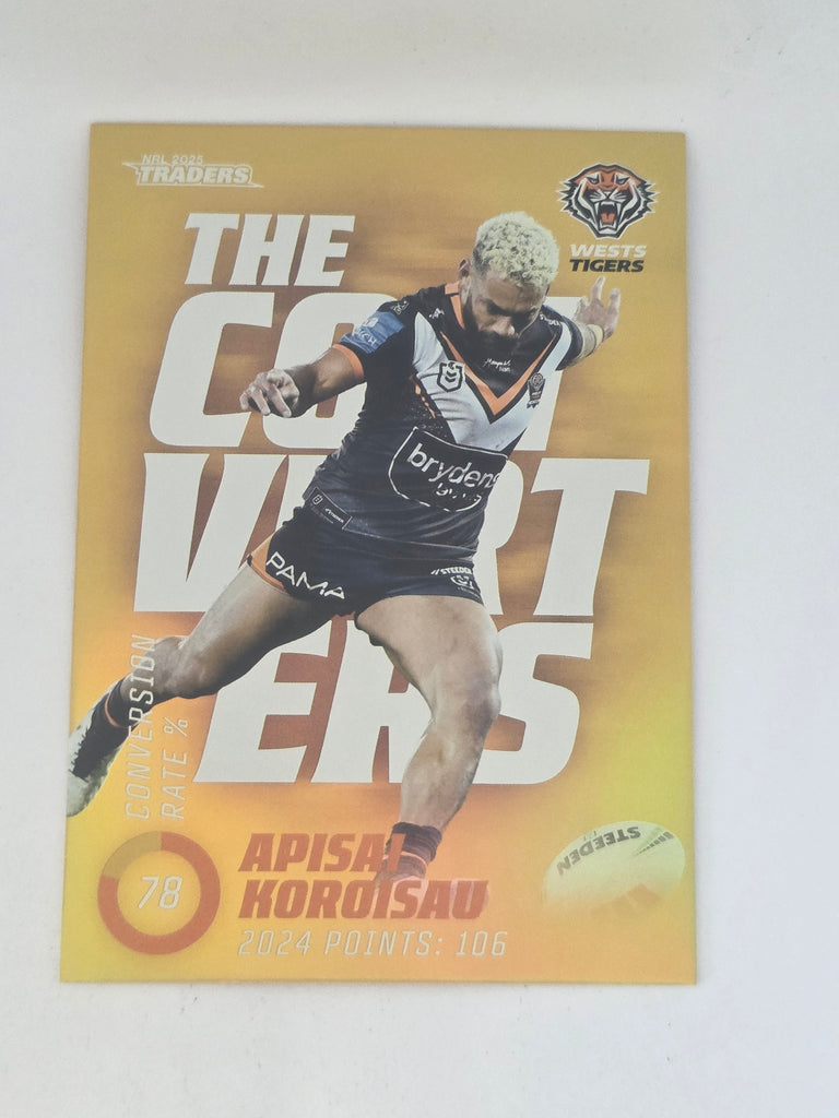 NRL 2025 Traders Titanium| Converters Parallel #TCP17 | Apisai Koroisau | Tigers