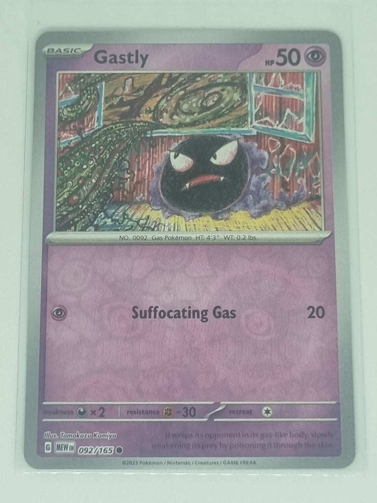 Pokemon TCG - Pokemon 151 - #092/165 - Reverse Holo - Gastly - Common